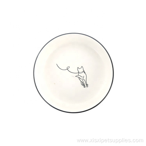 Pet Feeding Bowl 2 Sizes White Ceramic